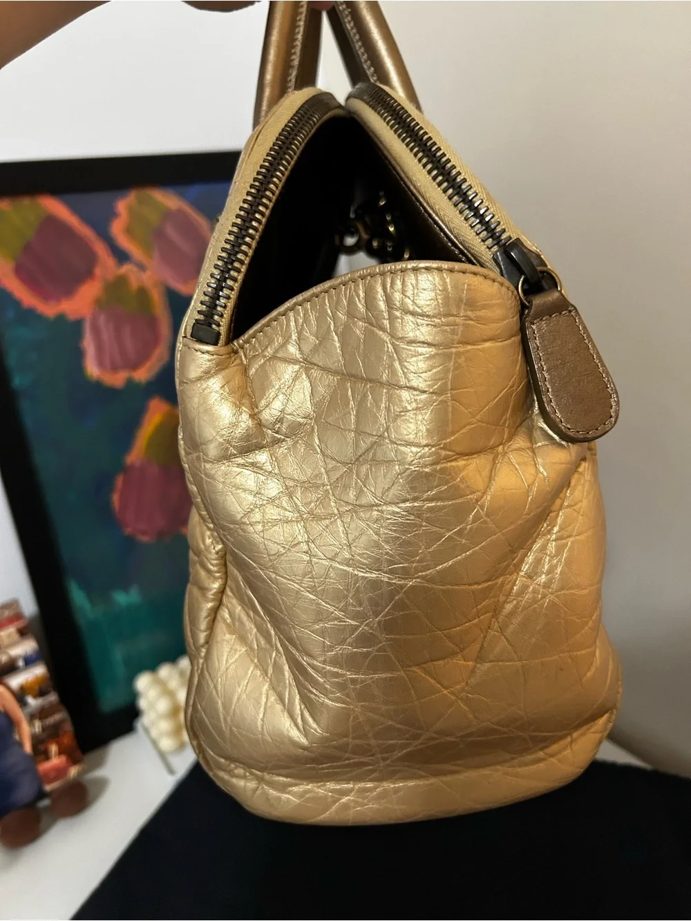 CHANEL Metallic Gold Bag - Picture 3 of 14